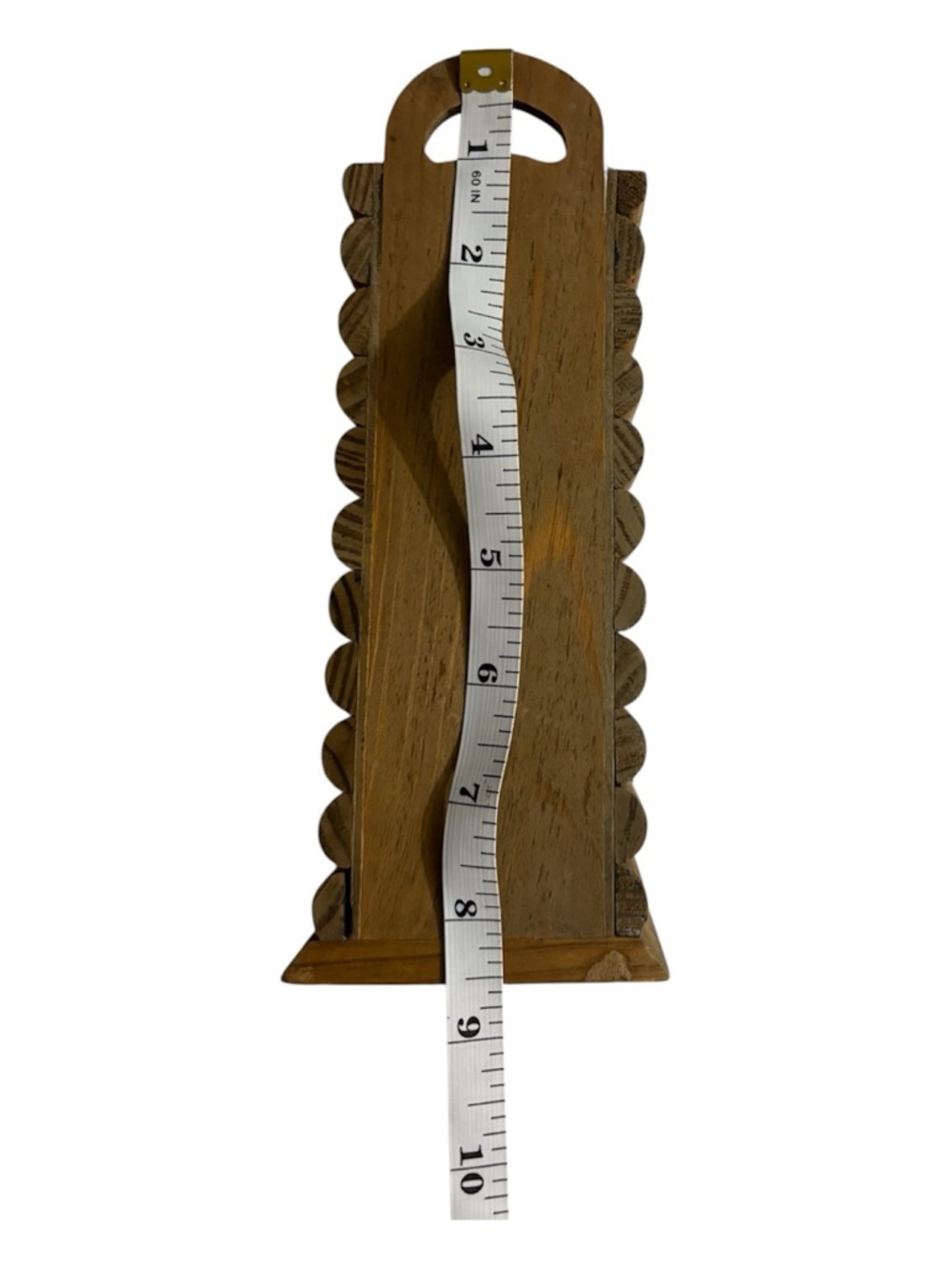 Wooden Slotted Utensil /Stationery Holder with Metal Tree Accent - Brown - Picture 7 of 10